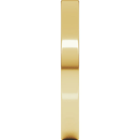 14K Yellow Gold 2.5 mm Ultra-Lightweight Comfort-Fit Flat Band Size 4