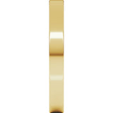 14K Yellow Gold 2.5 mm Ultra-Lightweight Comfort-Fit Flat Band Size 4