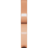 14K Rose Gold 2.5 mm Ultra-Lightweight Comfort-Fit Flat Band Size 9