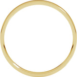 18K Yellow Gold 2.5 mm Ultra-Lightweight Comfort-Fit Flat Band Size 5.5