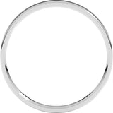 14K White Gold 2.5 mm Ultra-Lightweight Comfort-Fit Flat Band Size 7