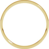 18K Yellow Gold 2.5 mm Ultra-Lightweight Comfort-Fit Flat Band Size 5.5