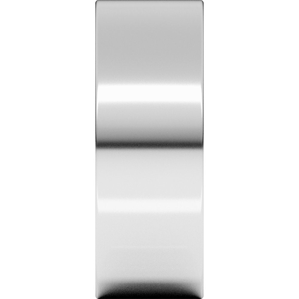 10K White Gold 7 mm Ultra-Lightweight Comfort-Fit Flat Band Size 7.5