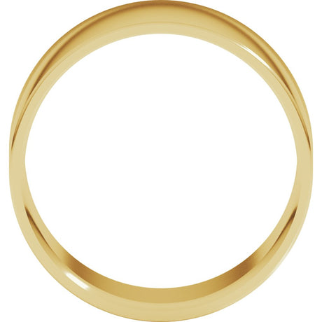 14K Yellow Gold 10 mm Ultra-Lightweight Comfort-Fit Flat Band Size 5.5