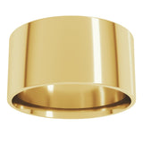 14K Yellow Gold 10 mm Ultra-Lightweight Comfort-Fit Flat Band Size 5.5