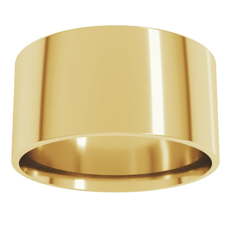 14K Yellow Gold 10 mm Ultra-Lightweight Comfort-Fit Flat Band Size 5.5