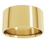 14K Yellow Gold 10 mm Ultra-Lightweight Comfort-Fit Flat Band Size 5.5