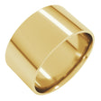 14K Yellow Gold 10 mm Ultra-Lightweight Comfort-Fit Flat Band Size 5.5