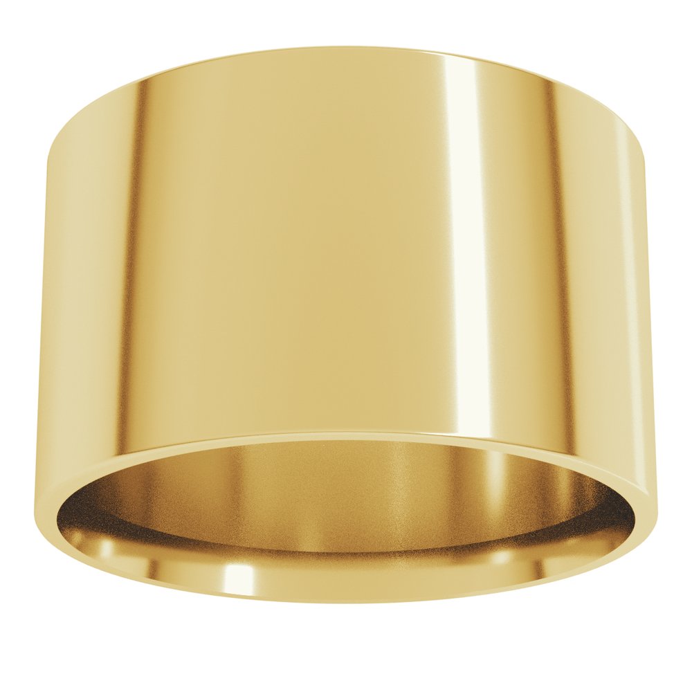 14K Yellow Gold 12 mm Ultra-Lightweight Comfort-Fit Flat Band Size 7