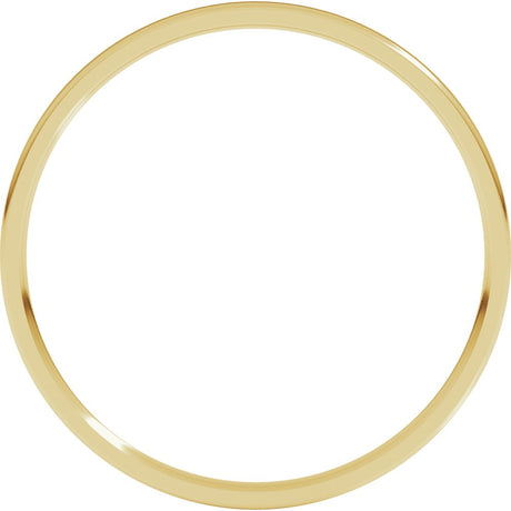 10K Yellow Gold 1 mm Ultra-Lightweight Comfort-Fit Flat Band Size 6.5