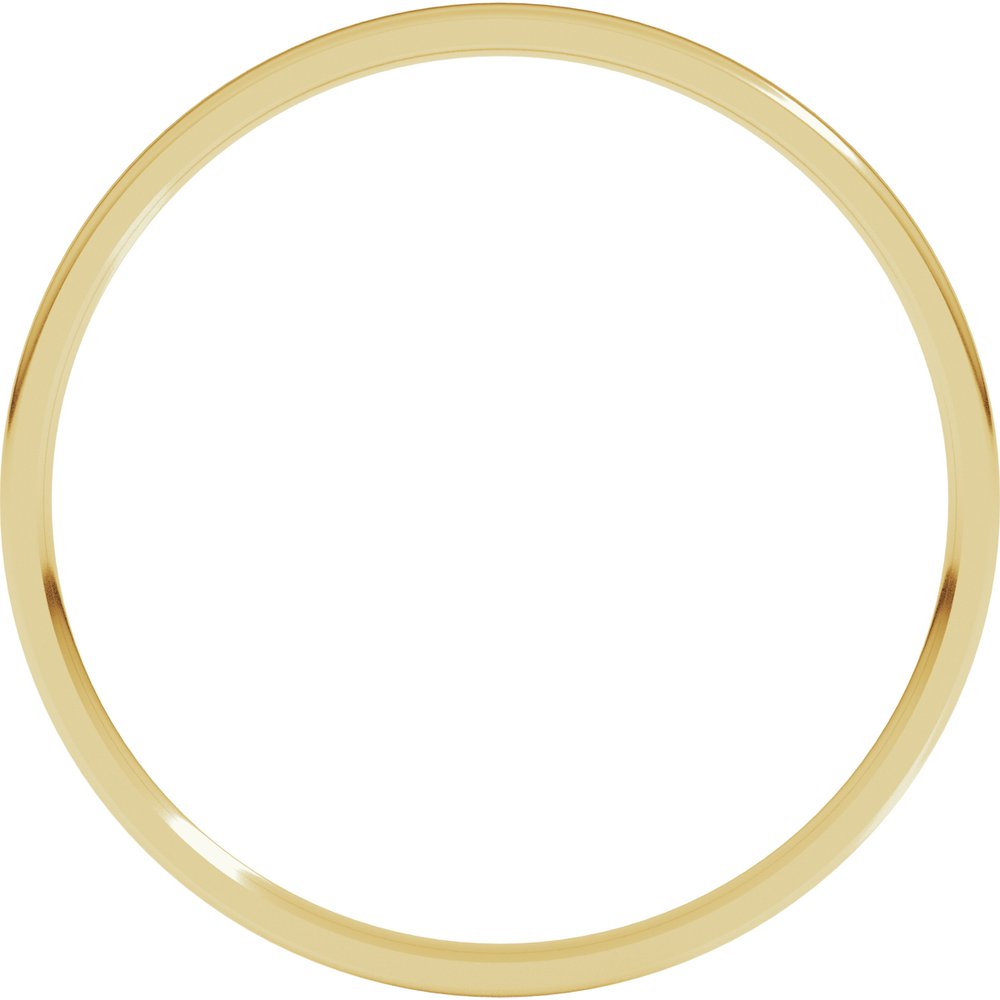 10K Yellow Gold 1 mm Ultra-Lightweight Comfort-Fit Flat Band Size 6.5