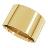 14K Yellow Gold 12 mm Ultra-Lightweight Comfort-Fit Flat Band Size 7