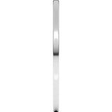 14K White Gold 1 mm Ultra-Lightweight Comfort-Fit Flat Band Size 8.5