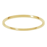 10K Yellow Gold 1 mm Ultra-Lightweight Comfort-Fit Flat Band Size 6.5