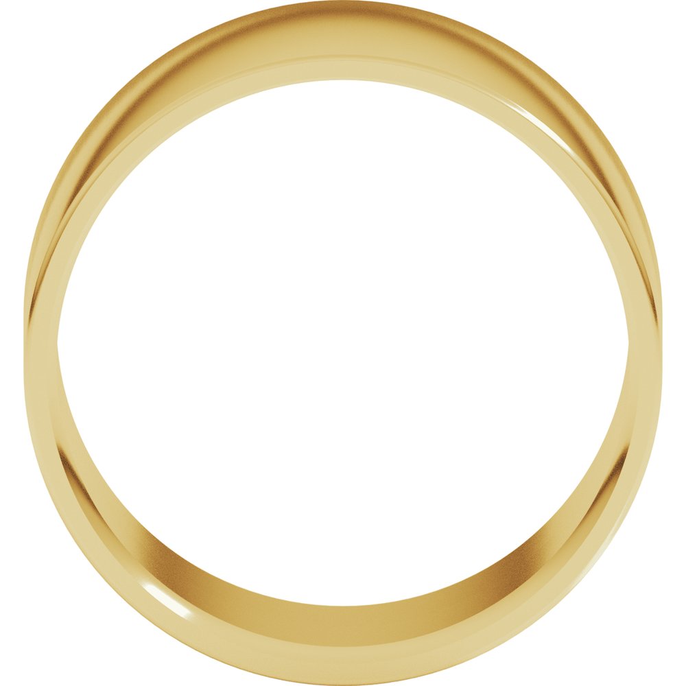 14K Yellow Gold 12 mm Ultra-Lightweight Comfort-Fit Flat Band Size 7