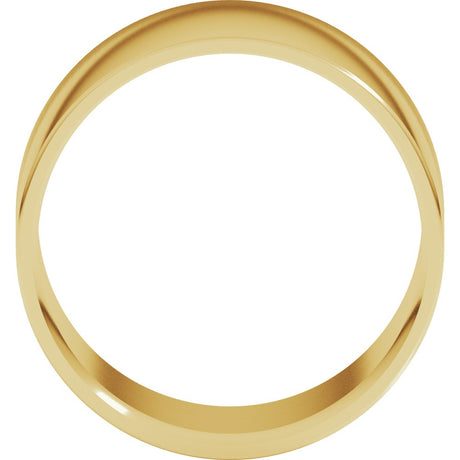 14K Yellow Gold 12 mm Ultra-Lightweight Comfort-Fit Flat Band Size 7