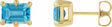 14K Yellow Gold 7x5 mm Natural Swiss Blue Topaz Stud Earrings