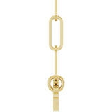14K Yellow Gold Engravable Oval 18" Necklace