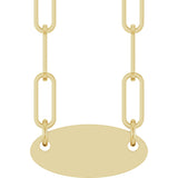 Sterling Silver Engravable Oval 18" Necklace