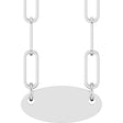 Sterling Silver Engravable Oval 18" Necklace