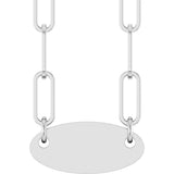 Sterling Silver Engravable Oval 18" Necklace