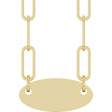 14K Yellow Gold Engravable Oval 18" Necklace