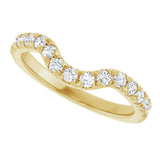 14K Yellow Gold 1/2 CTW Natural Diamond Contour Band