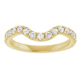 14K Yellow Gold 1/2 CTW Natural Diamond Contour Band