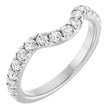 14K White Gold 3/8 CTW Lab-Grown Diamond Contour Band