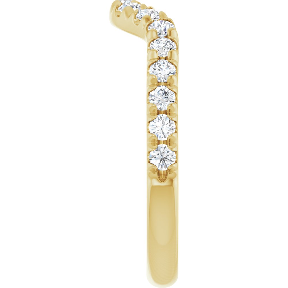14K Yellow Gold 1/2 CTW Natural Diamond Contour Band