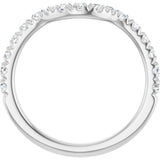 14K White Gold 3/8 CTW Lab-Grown Diamond Contour Band