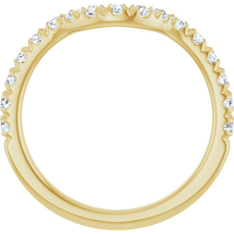 14K Yellow Gold 1/2 CTW Natural Diamond Contour Band