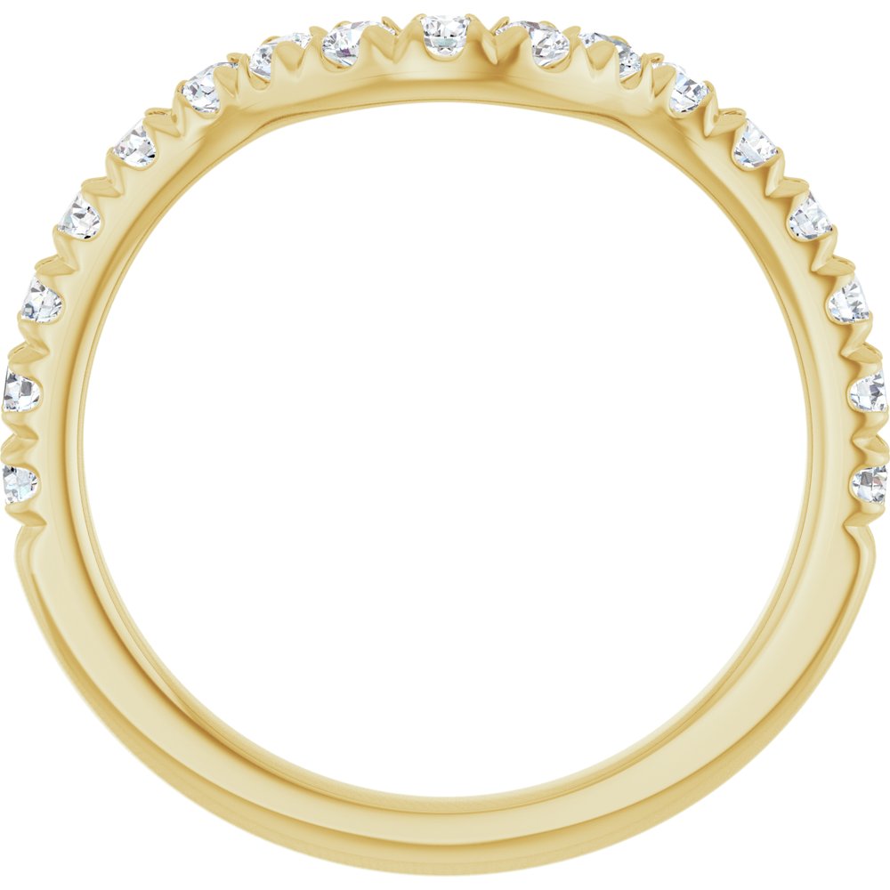 14K Yellow Gold 1/2 CTW Natural Diamond Contour Band