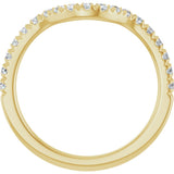 14K Yellow Gold 3/8 CTW Natural Diamond Contour Band