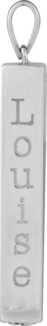 Sterling Silver Ash Holder Bar Pendant

