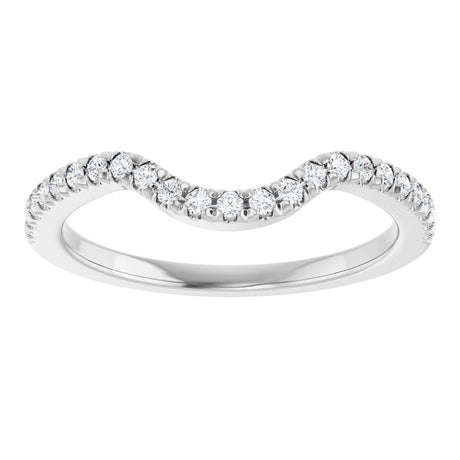 14K White Gold 1/5 CTW Natural Diamond Contour Band