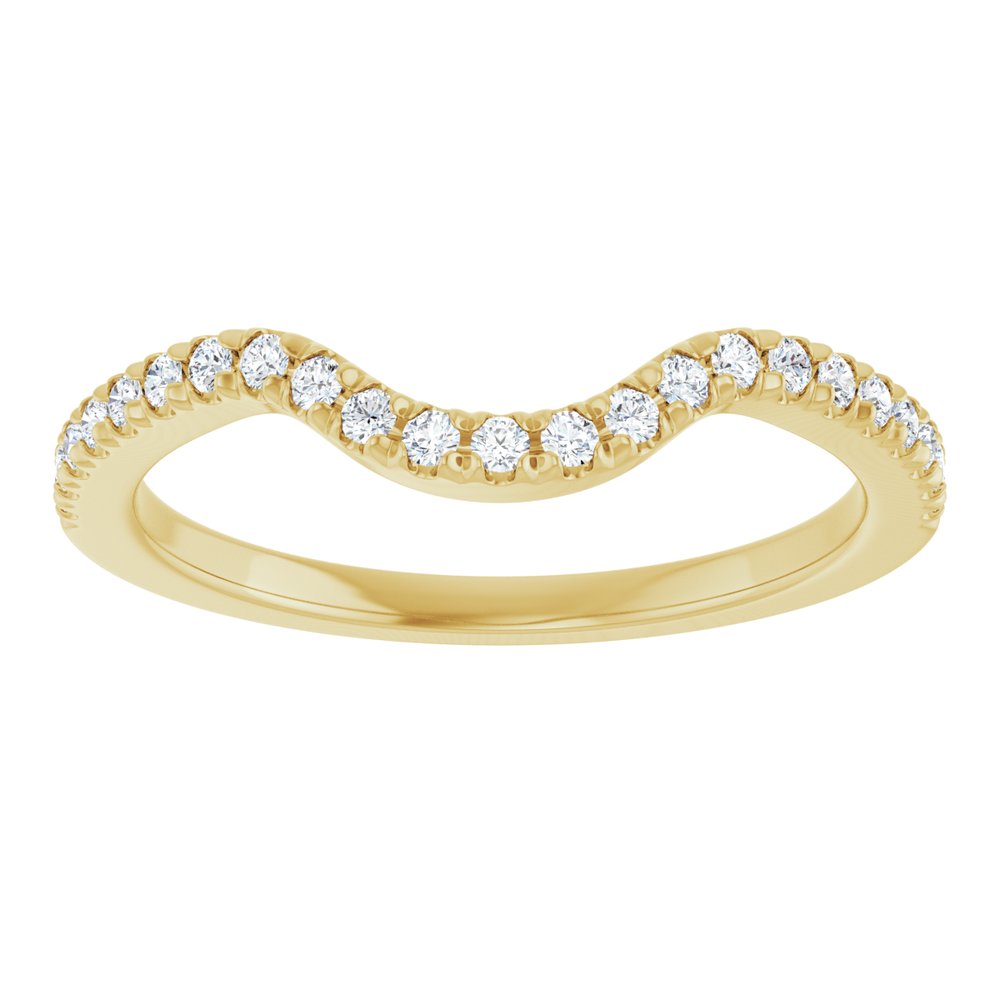 14K Yellow Gold 1/5 CTW Lab-Grown Diamond Contour Band
