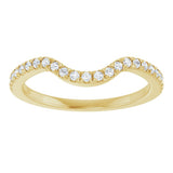 14K Yellow Gold 1/5 CTW Lab-Grown Diamond Contour Band