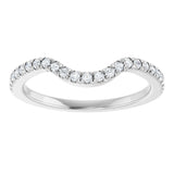 14K White Gold 1/5 CTW Lab-Grown Diamond Contour Band