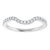 14K White Gold 1/5 CTW Natural Diamond Contour Band