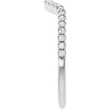 14K White Gold 1/5 CTW Lab-Grown Diamond Contour Band