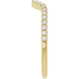 14K Yellow Gold 1/5 CTW Lab-Grown Diamond Contour Band