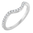 14K White Gold 1/5 CTW Lab-Grown Diamond Contour Band