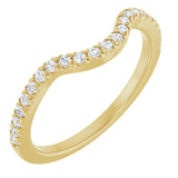 14K Yellow Gold 1/5 CTW Lab-Grown Diamond Contour Band