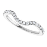 14K White Gold 1/5 CTW Natural Diamond Contour Band