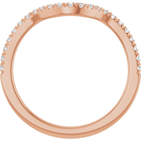 14K Rose Gold 1/5 CTW Natural Diamond Contour Band