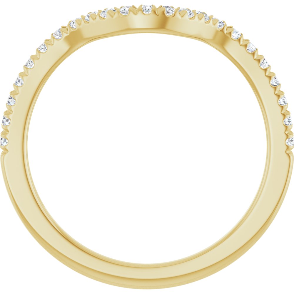 14K Yellow Gold 1/5 CTW Lab-Grown Diamond Contour Band