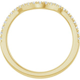 14K Yellow Gold 1/5 CTW Lab-Grown Diamond Contour Band