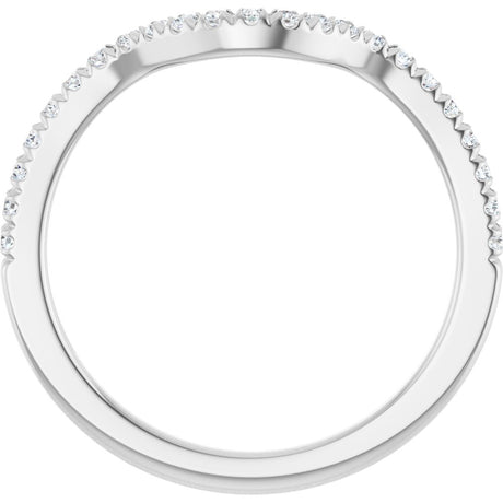 14K White Gold 1/5 CTW Natural Diamond Contour Band