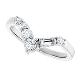 14K White Gold 1/3 CTW Lab-Grown Diamond Contour Band